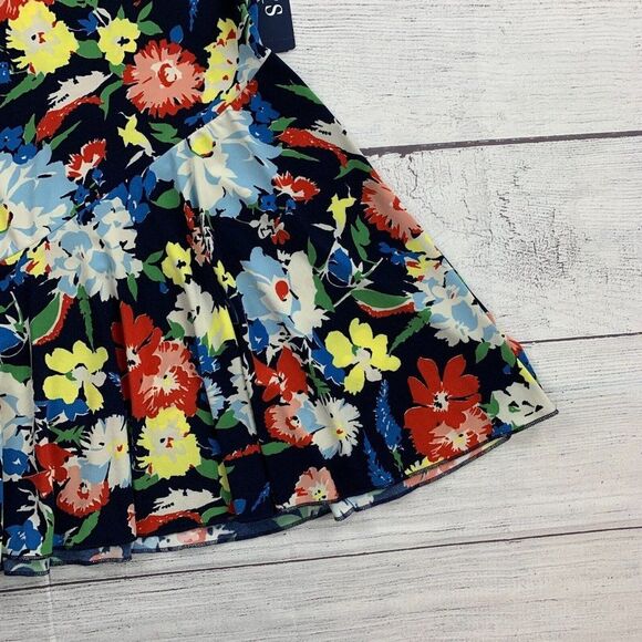 Chaps sz S Skirt Elastic Waist Floral Print Knee Length New NWT - Picture 4 of 8